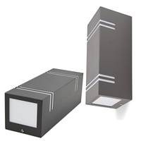 Zahradní venkovní nástěnné svítidlo 2x GU10 IP44 Grey Quazar Kobi