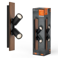 LED stropní nástěnné svítidlo nástěnné povrchové montáže 6,8 W 460lm 3000K teplé stmívatelné dekorativní hnědé černé bodové rtuťové Ledvance