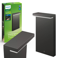 Venkovní LED zahradní svítidlo BUSTAN myGarden 2x4.5W 2700K IP44 Tyč 40cm Antracit PHILIPS