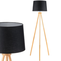 Stojací lampa E27, Nastavitelnou Výškou Černá CLARA LUMILED