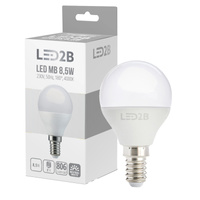 LED žárovka E14 Ball 9W 806lm 4000K Neutral 180° LED2B Kobi