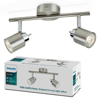 Stropní svítidlo MERANTI 2x GU10 Nástěnný reflektor Pohyblivý Satin PHILIPS