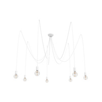 Stropní svítidlo SPIDER 9743 Nowodvorski White 7xE27 Závěsné svítidlo Spider 300 cm Modern