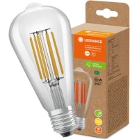 LED žárovka E27 ST64 4W = 60W 840lm 3000K Teplá bílá 320° Filament LEDVANCE Ultra Efficient