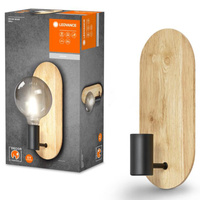 Dekorativní nástěnné svítidlo na zeď E27 Hnědá černá Dekor Ledvance.