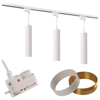 Sada přípojnic pro osvětlení 1m + 3x MARIBEL GU10 bílá + zlatá