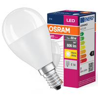 E14 P45 LED žárovka 8W = 60W 806lm 2700K Teplá bílá OSRAM Hodnota