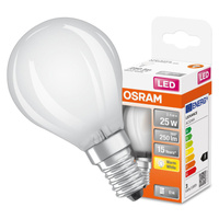 E14 P45 LED žárovka 2.5W = 25W 250lm 2700K Teplá bílá 300° vlákno OSRAM STAR