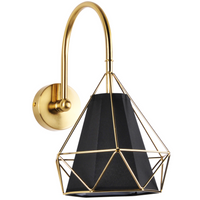 HIRA nástěnné svítidlo 1x E27 Black Gold GOLDLUX (Polux)