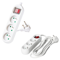 Prodlužovací kabel Zástrčka 3 x uzemněná zásuvka Power Strip On/Off Switch 3m White Linea Kobi