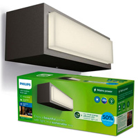 Zahradní nástěnná LED lampa STRATOSPHERE 3,8W 4000K Neutral IP44 Antracit PHILIPS