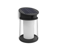 Zahradní nástěnná lampa Solární venkovní fasádní LED 3,2 W 470 lm 4000K IP44 s pohybovým a soumrakovým senzorem Černá Juda Ultra Efficient Philips