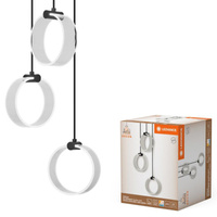 Dekorativní závěsná stropní lampa LED 20W 1300lm 3000K - 4200K - 6500K CCT Black Decor Ledvance