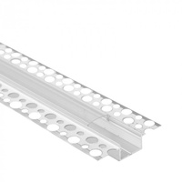 Hliníkový LED profil pro sádrokarton REGIPS široký zapuštěný pod omítku eloxovaný 2m s průhledným difuzorem pro LED pásky + krytky Ecolight řady GPS