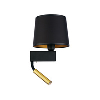Nástěnná lampa CHILLIN II 8213 Nowodvorski Black and Gold E27+G9 Nástěnná lampa Stínidlo klasické