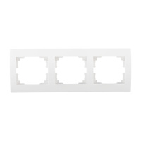 Trojitý vodorovný rámeček pro povrchovou montáž zásuvek LOGI Kanlux White