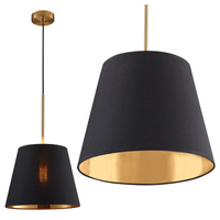 Stropní závěsné svítidlo E27 černé zlato ELENA Sanico Goldlux