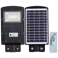 Reflektor LED 120-250lm 6000K IP65 3W Solar Black se senzorem pohybu a soumraku + dálkové ovládání STREET-3 GOLDLUX (Polux)