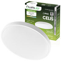 Stropní LED plafon pro povrchovou montáž 36W 4000K CELIS Round IP44 White Ring ALS LUMILED