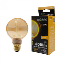LED žárovka G80 E27 4W 200lm 1800K Warm FILAMENT Dekorativní ZERO Ecolight