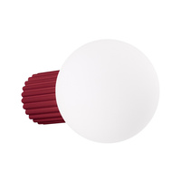 Koupelnové nástěnné svítidlo G9 Round Maroon Modern Matte IP44 Halo Sollux