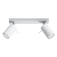 Svítidlo pro povrchovou montáž RING 2 2xGU10 Reflektor halogenový pohyblivý minimalistický bílý SOLLUX