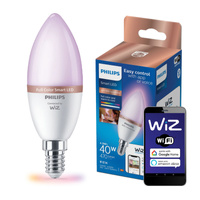 LED žárovka E14 C37 4,9W = 40W 2200-6500K + RGB SMART WiFi Philips WiZ