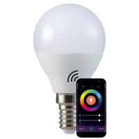 E14 G45 LED žárovka 5.5W 470lm 2700K-6500K RGB 150° GOLDLUX (Polux) Smart WiFi TUYA