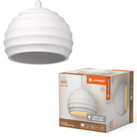 Dekorativní stropní závěsné svítidlo E27 s převisem bílý dekor Ledvance