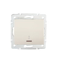 Spínač NO kontakt osvětlený 10A čtvercový béžový LOGI Kanlux