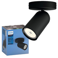 Stropní svítidlo LED PONGEE GU10 GU10 Reflektor pohyblivé svítidlo černé PHILIPS