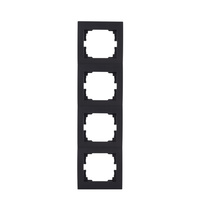 Čtyřnásobný rámeček pro povrchovou montáž do zásuvky černý LOGI Kanlux