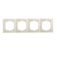 Povrchová montáž vertikálního čtyřnásobného rámu pro zásuvku Beige LOGI Kanlux