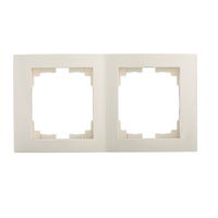 Vertikální dvojitý rámeček pro zásuvku Beige LOGI Kanlux pro povrchovou montáž
