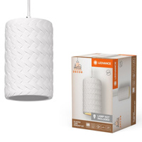 Dekorativní stropní závěsné svítidlo E27 s převisem bílý dekor Ledvance