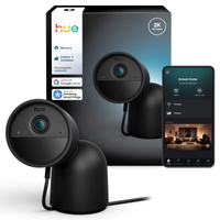 Vnitřní kabelová kamera IP 2K QHD 1440p CMOS Black Zigbee WiFi SMART Security Camera Secure Philips HUE