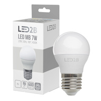 LED žárovka E27 Ball 7W 600lm 4000K Neutral 180° LED2B Kobi