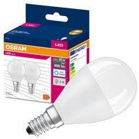 2x LED žárovka E14 P45 7W = 60W 806lm 6500K Studená bílá 200° OSRAM HODNOTA