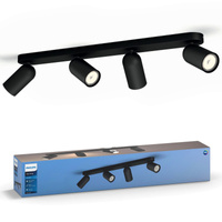 Stropní svítidlo LED PONGEE 4x GU10 Reflektor pohyblivé svítidlo černé PHILIPS