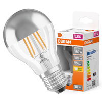 LED žárovka E27 A60 6.5W = 34W 650lm 2700K Teplá bílá OSRAM Mirror Silver