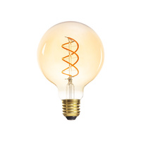LED žárovka E27 Edison G95 4W 250lm 1800K Warm Amber XLED Filament Kanlux