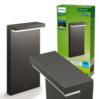 BUSTAN 3,8W 2700K teplá IP44 Antracitová zahradní lampa PHILIPS LED Pillar