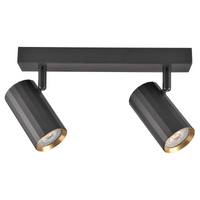 Nástěnné a stropní bodové svítidlo 2x GU10 Black Gold NICEA Sanico Goldlux