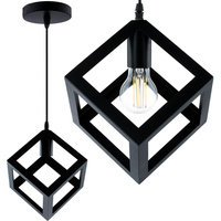 1x E27 Závěsná lampa, geometrická čtvercová ZWIS TALUS LUMILED