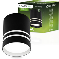 Nástěnná povrchová montáž HALOGENOVÝ Spot Tuba ARISA GU10 LUMILED Kulatý Černý 80 mm