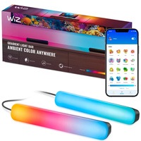 2x LED herní stolní lampa RGBIC Gradient 30cm světelná lišta Smart SMART WiFi Bluetooth aplikace WiZ