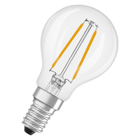 LED žárovka P45 E14 1,8W = 25W 250lm 2700K Warm 300° Filament Performance Class Ledvance