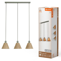 Dekorativní stropní závěsné svítidlo E27 Hnědá zelená rafie Dekor Ledvance