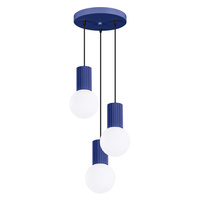 Stropní závěsné svítidlo 3x G9 Round Navy Blue Modern Matte Halo Sollux