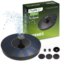 LED HERMES Solární zahradní fontána plovoucí s čerpadlem 180l/h LUMILED